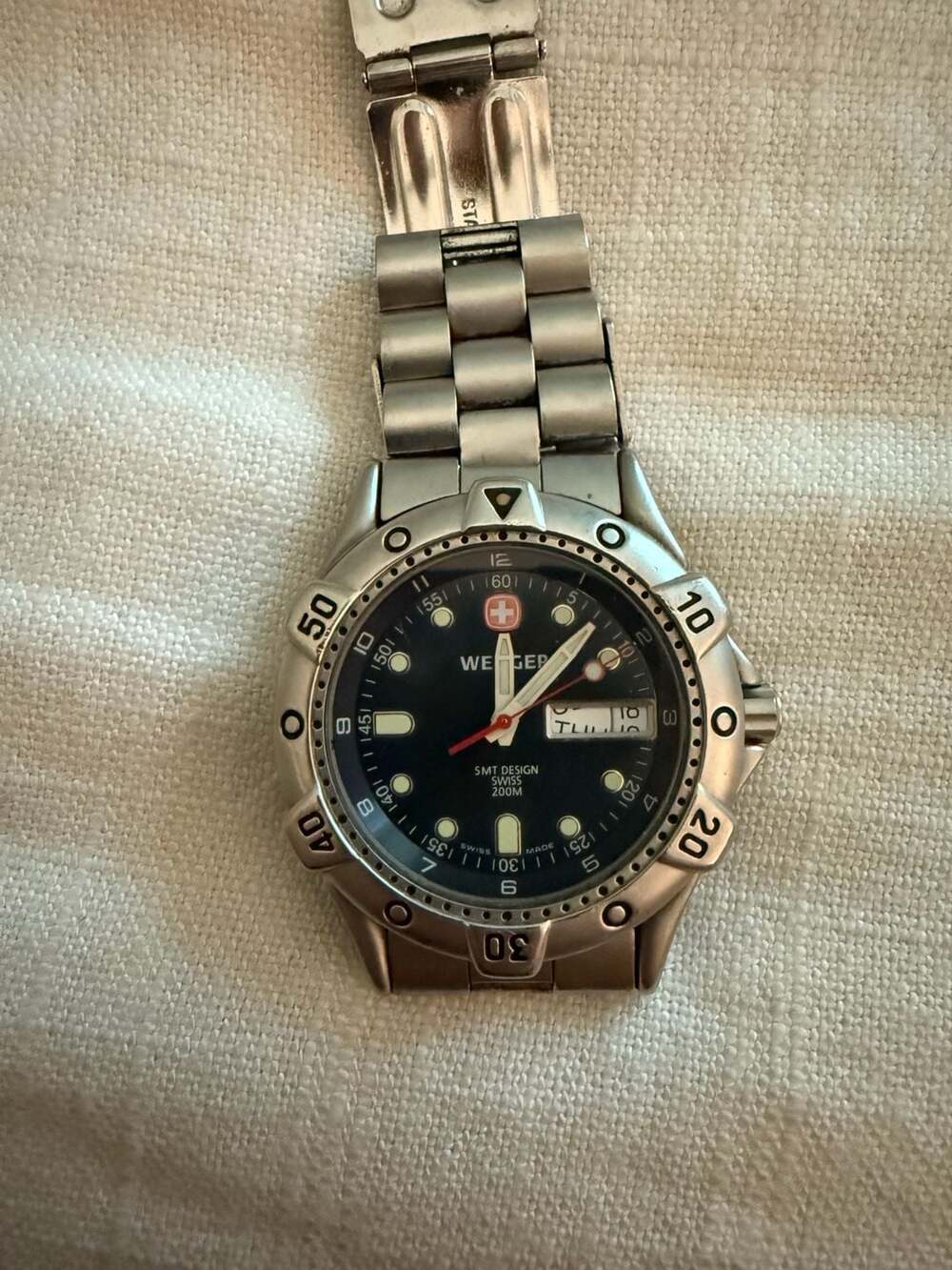 Wenger SMT Design Swiss Made 200M Men's Stainless Steel Diver Watch 096.0659